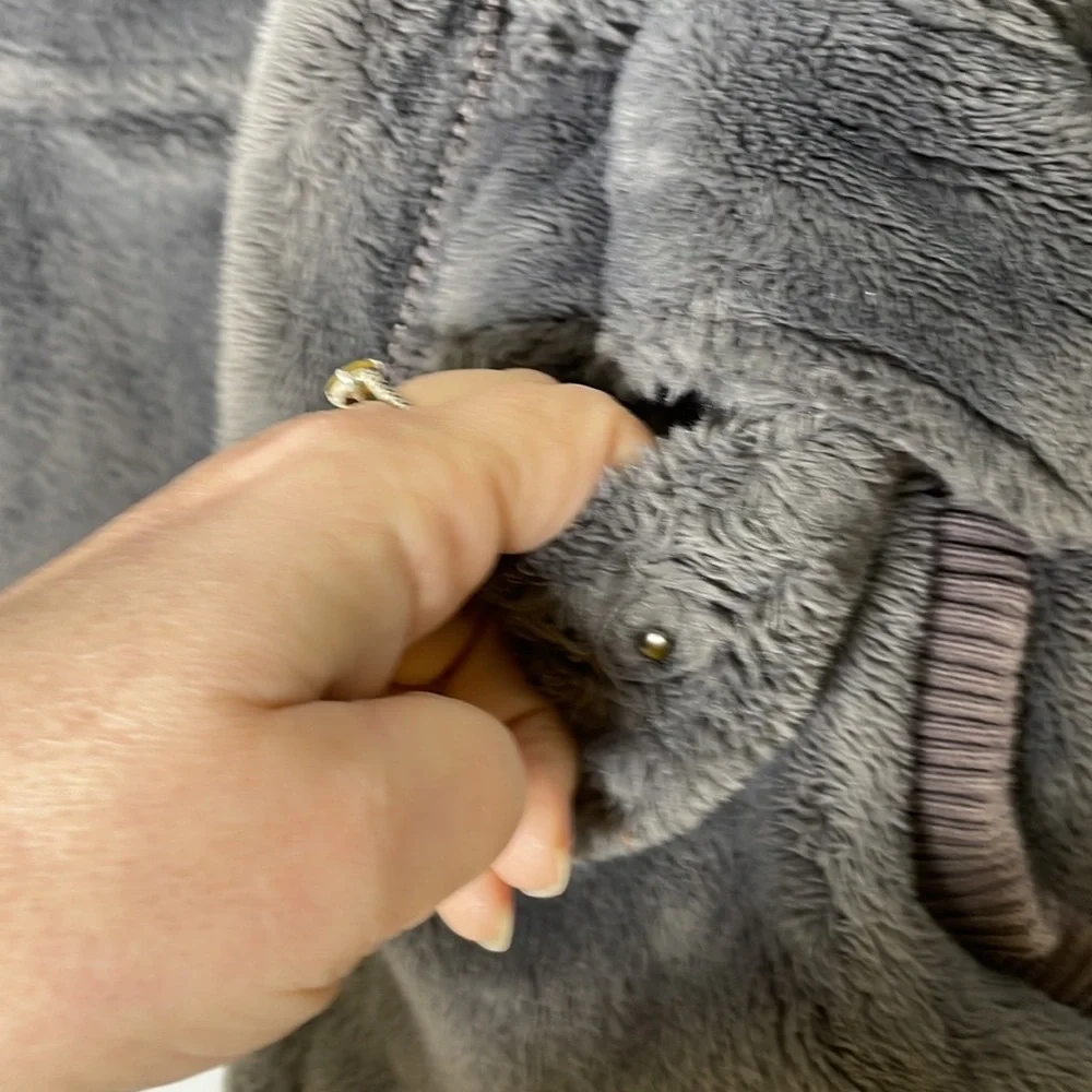 FP MOVEMENT SEEING STARS OVERSIZE FLEECE COZY GRAY SHORT JACKET SZ XS-S - Picture 10 of 12